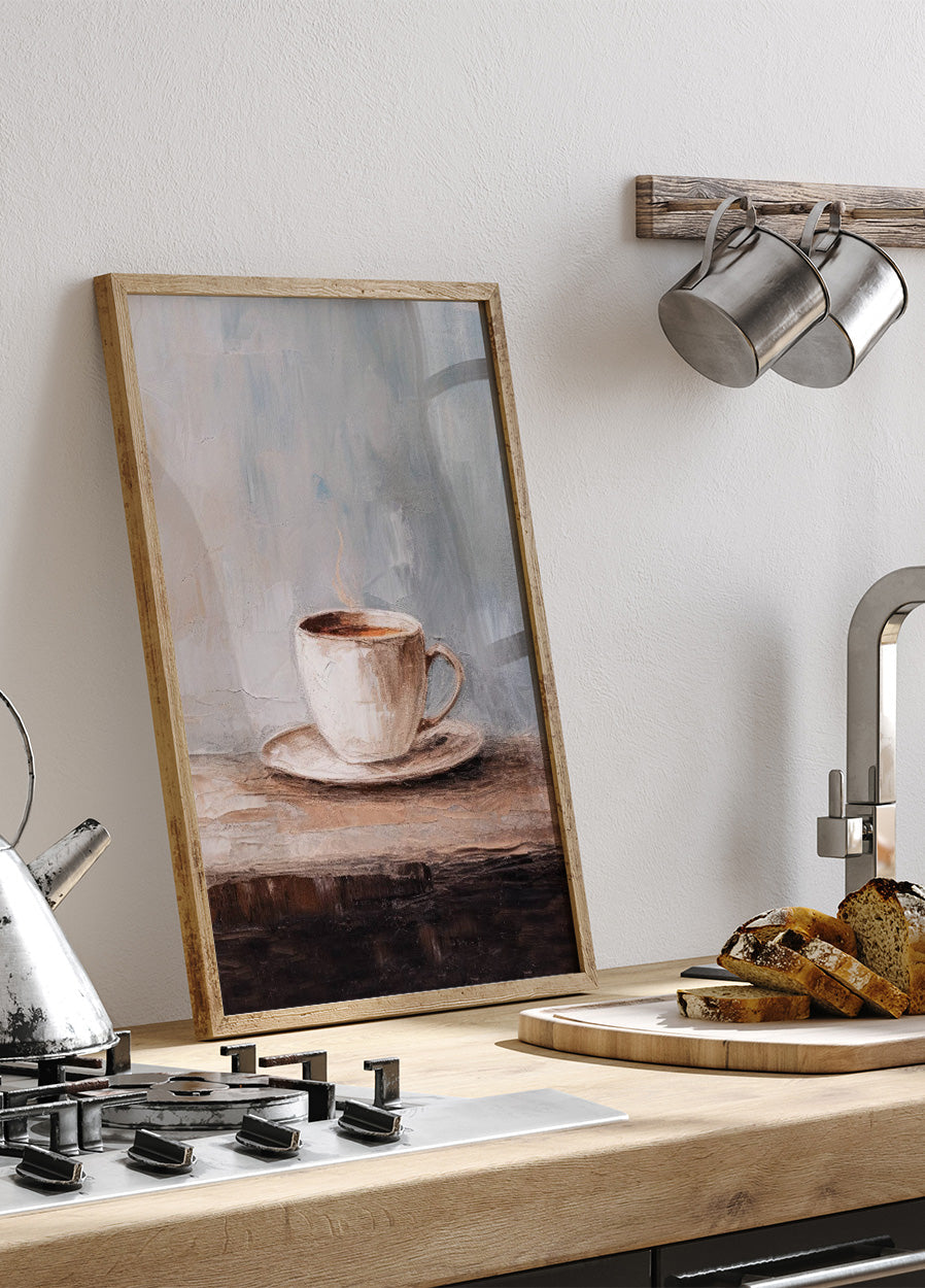 Neutral Coffee Art Moody Kitchen Poster - Posterbox.dk