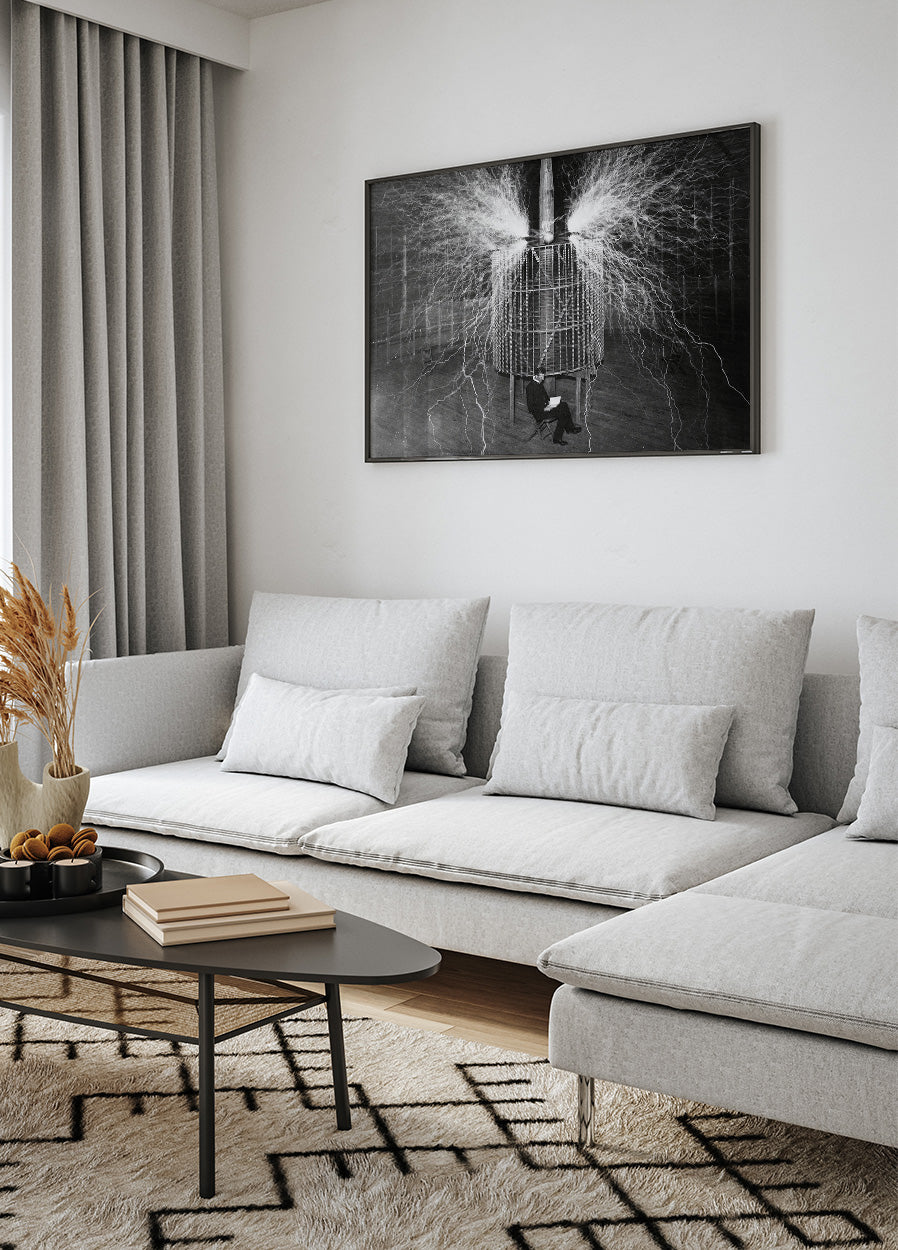 Nikola Tesla Electricity in Lab Poster - Posterbox.dk