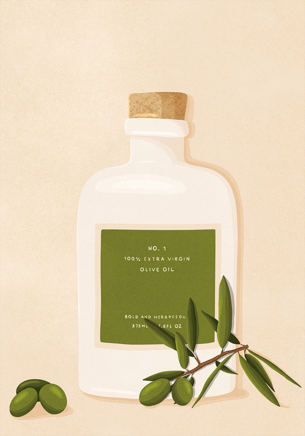 Olive Oil Bottle Poster