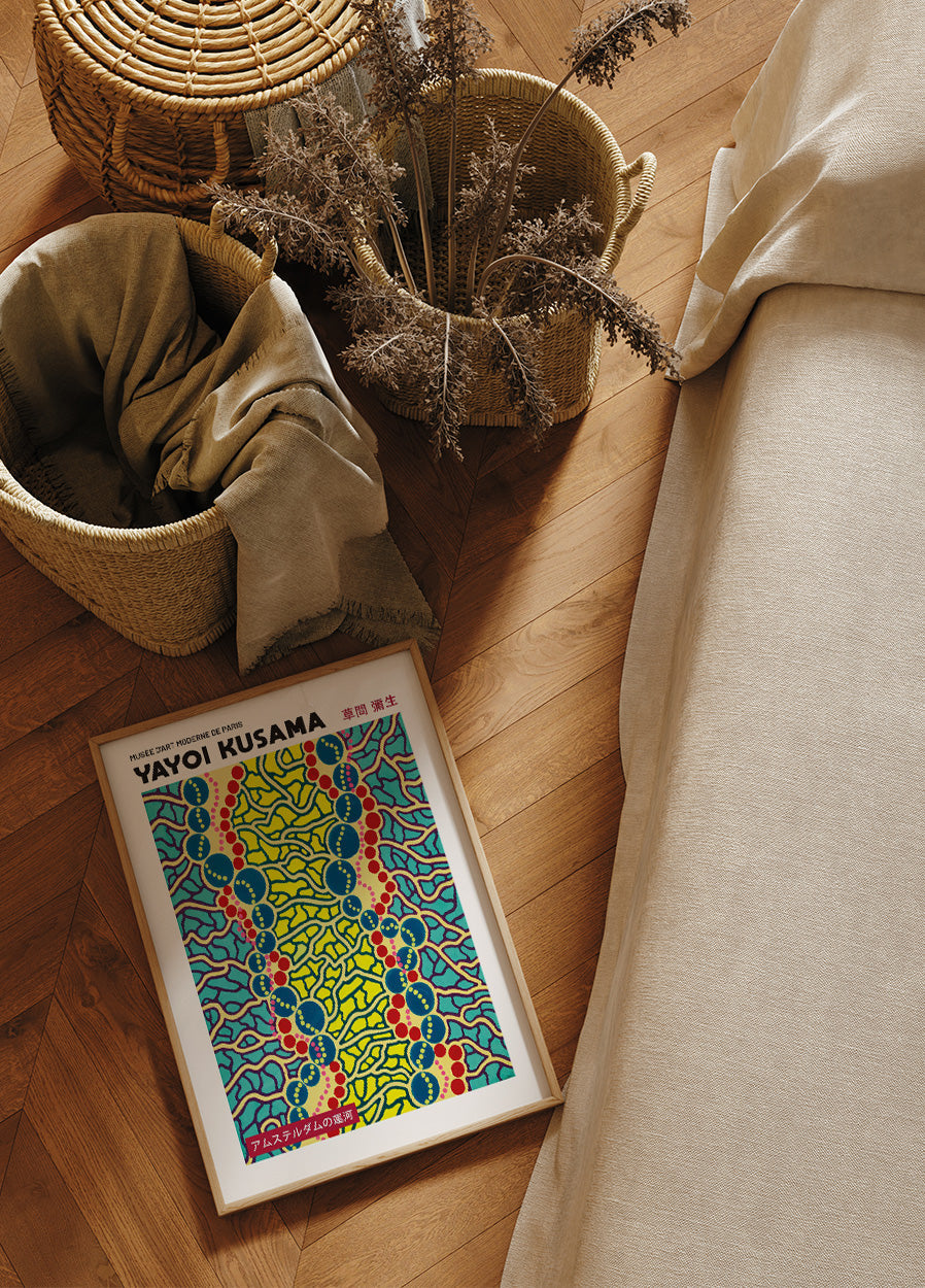 Yayoi Kusama Canal in Amsterdam Poster - Posterbox.no