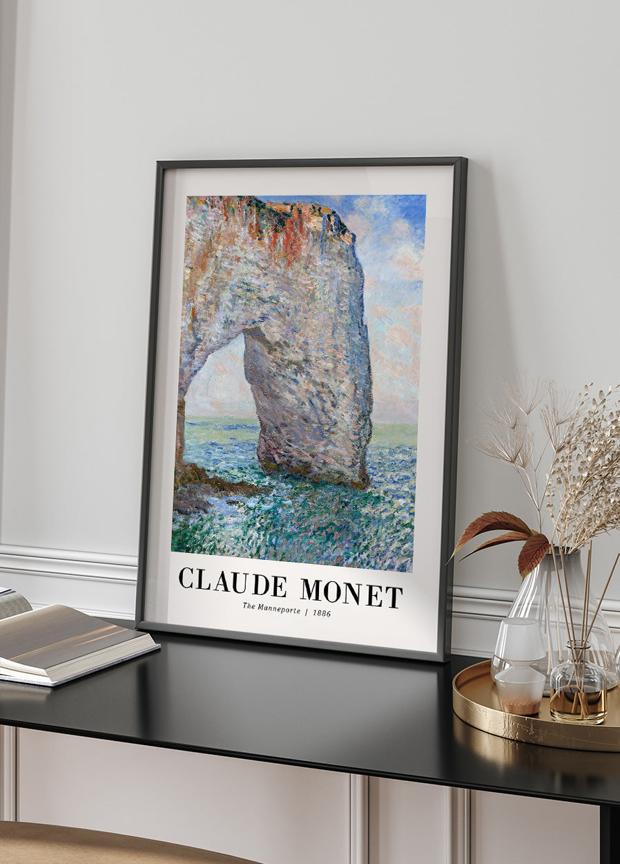 The Manneporte 1886 Poster by Claude Monet - Posterbox.no