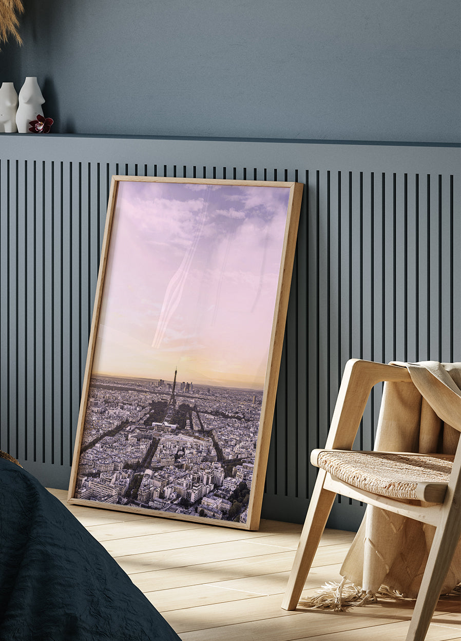Paris During Sunset Poster - Posterbox.dk