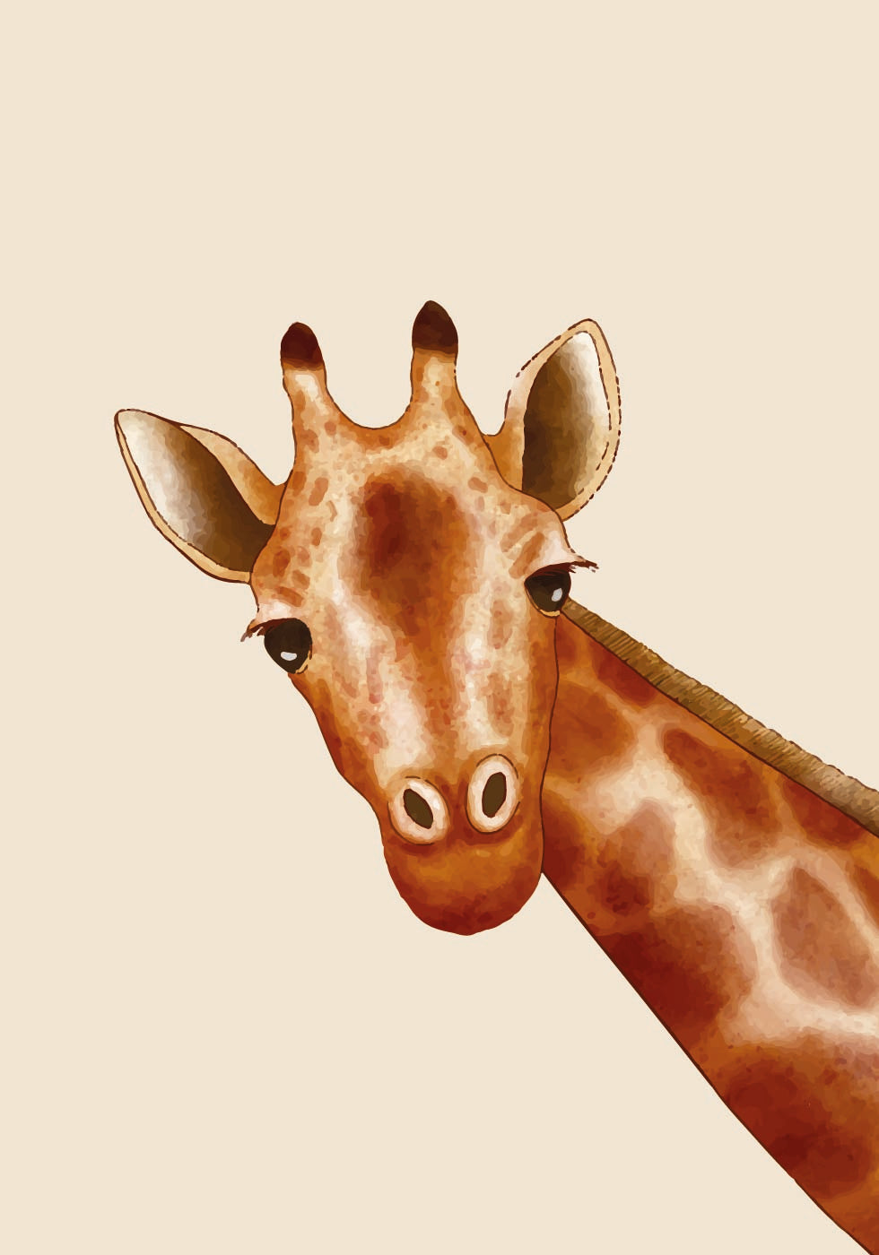 Peekaboo Giraffe Poster - Posterbox.dk