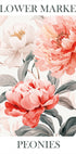Peonies Pink Poster - Posterbox.dk
