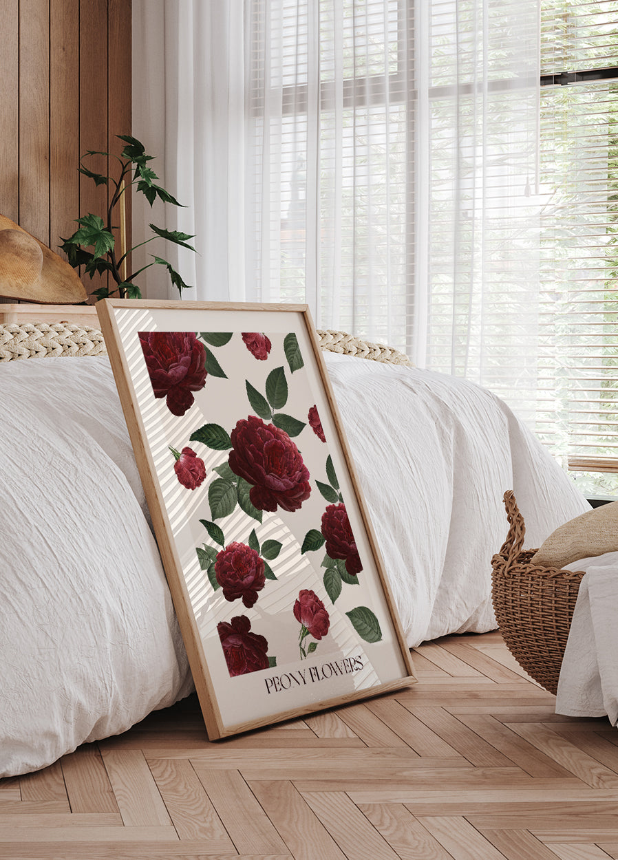 Peony Flowers Poster - Posterbox.dk