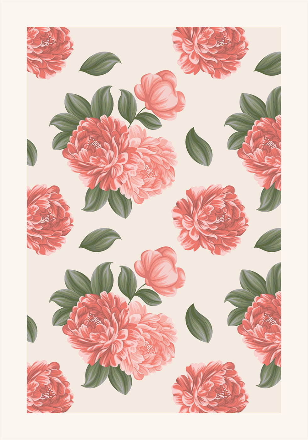 Peony Flowers Poster - Posterbox.dk