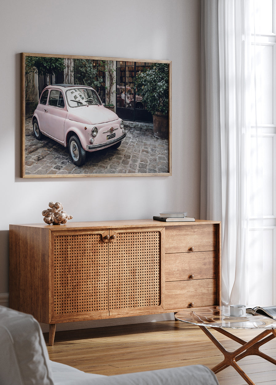 Pink Car Poster - Posterbox.dk