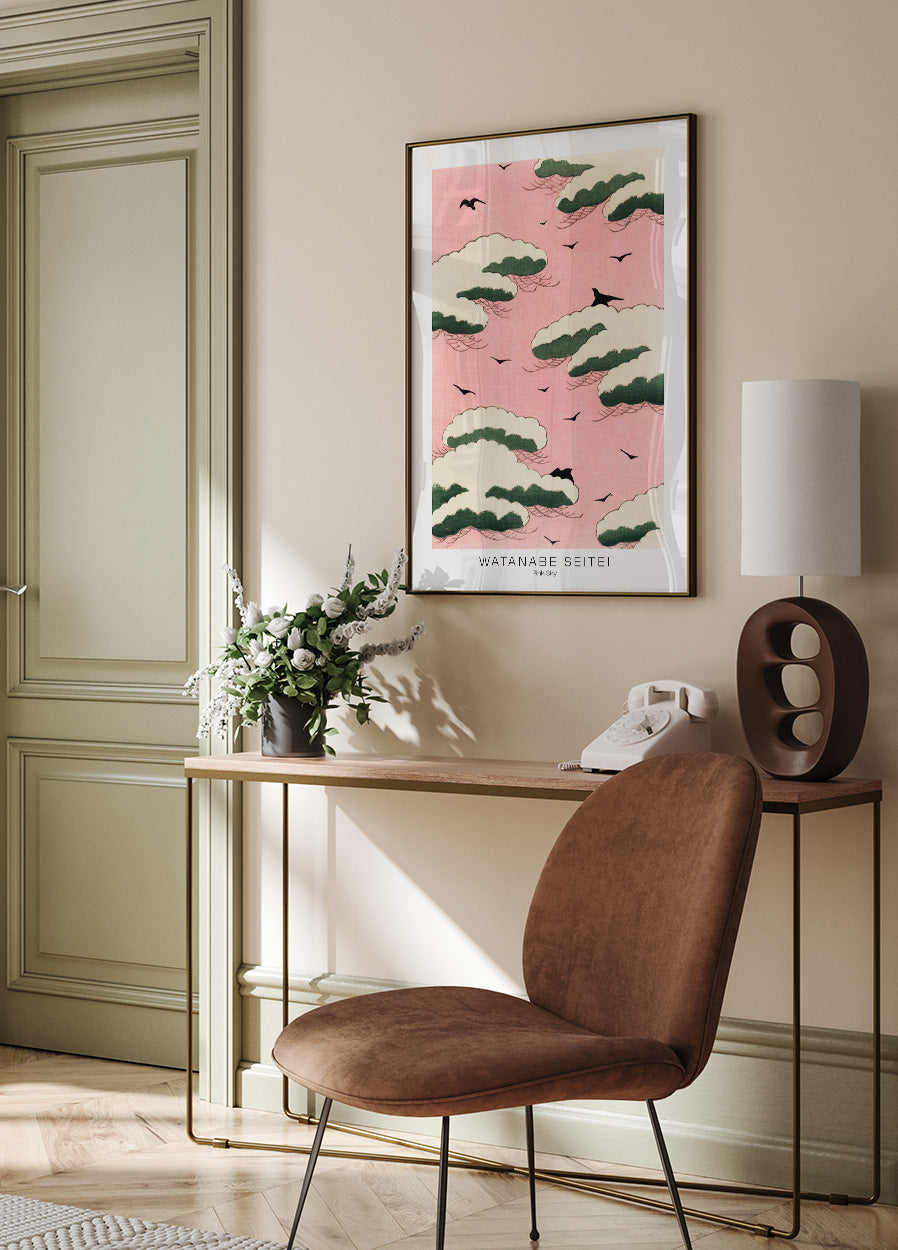 Pink Sky By Watanabe Seitei Poster - Posterbox.dk