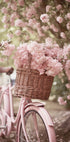 Pink Bicycle and Blossoms Poster - Posterbox.dk
