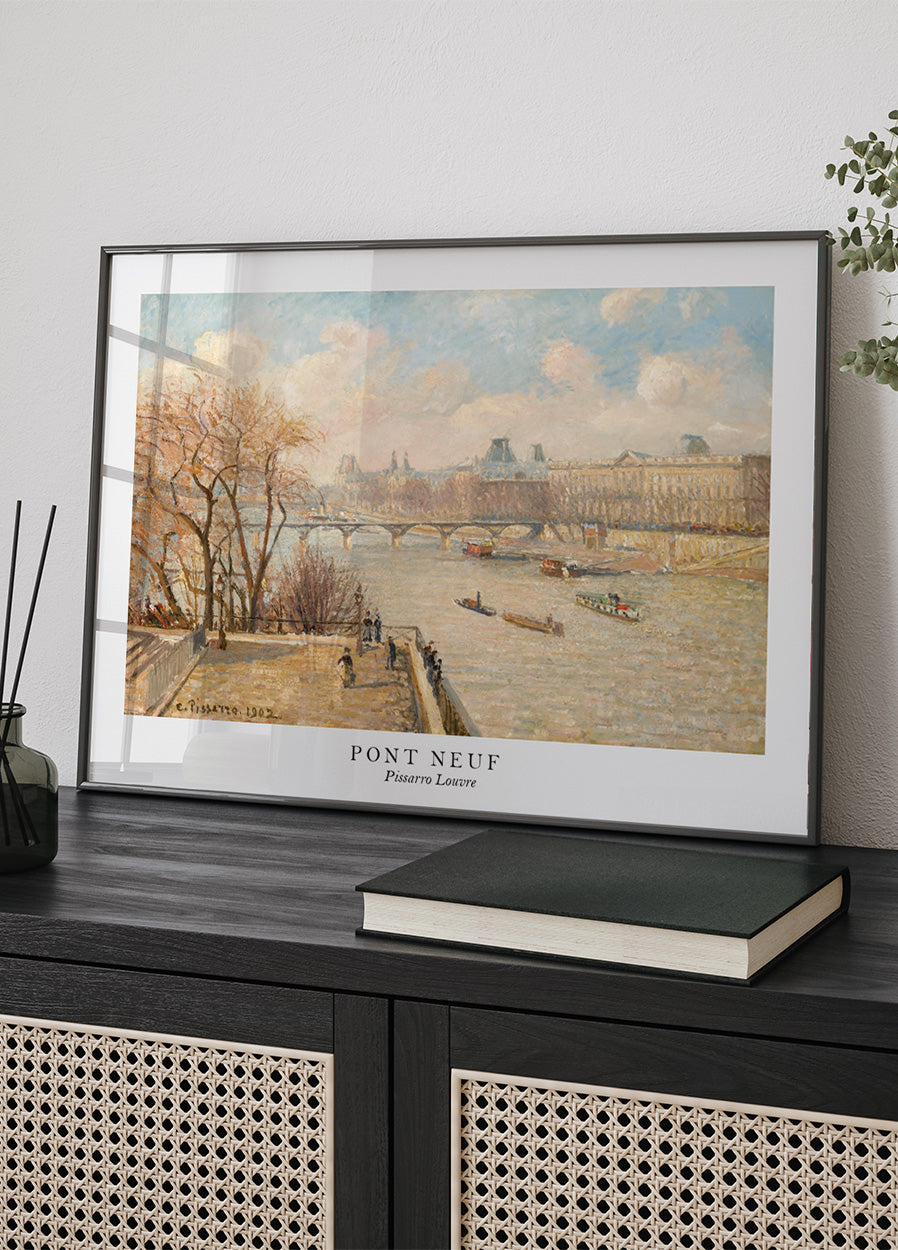 Pissarro Louvre From Pont Neuf Poster - Posterbox.dk