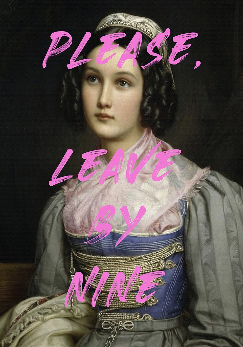 Please, Leave By Nine Poster