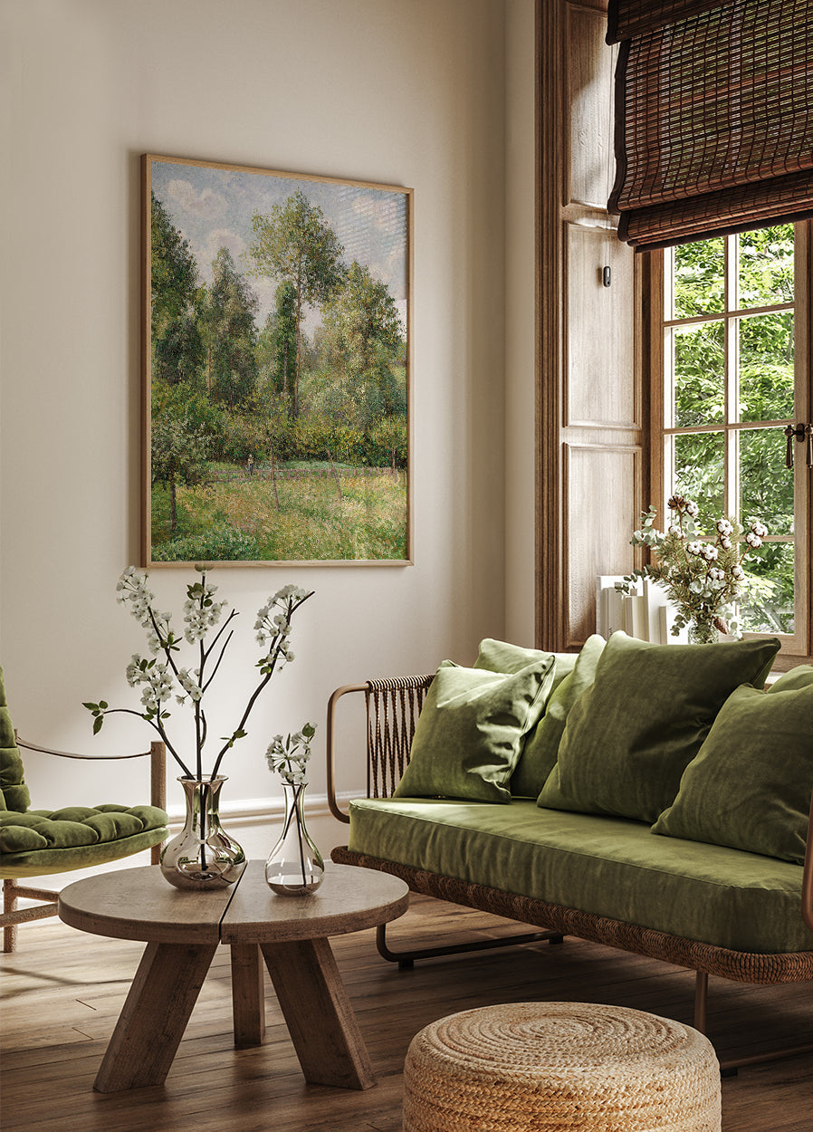 Poplars Éragny By Camille Pissarro Poster - Posterbox.dk