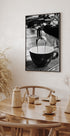 Pouring Espresso Coffee Into a Cup B&W Poster - Posterbox.dk