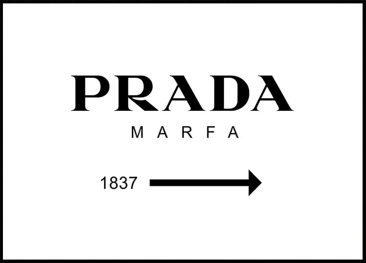 Prada Marfa Minimalist Poster - Posterbox.dk