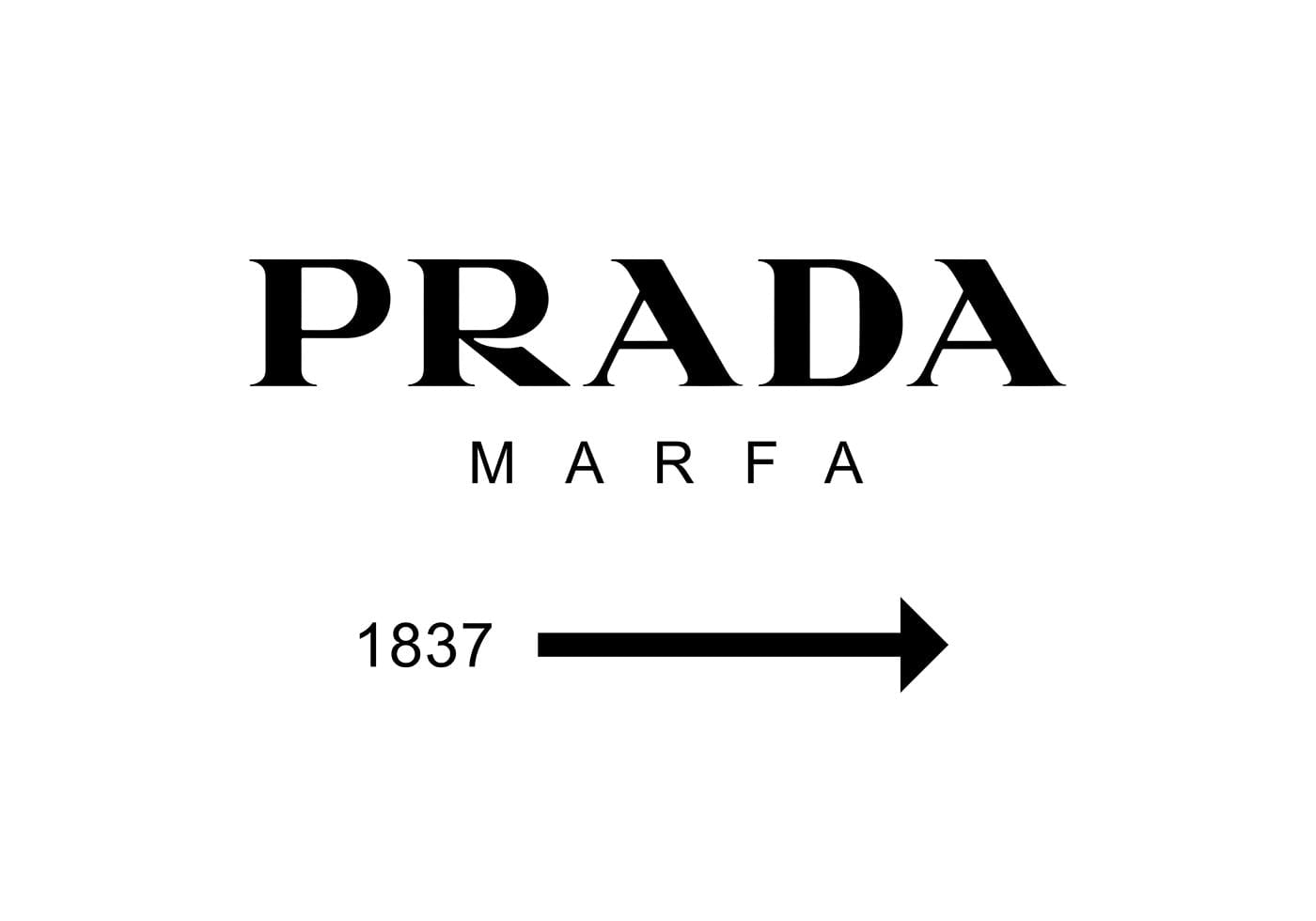 Prada Marfa Minimalist Poster - Posterbox.dk
