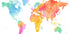 Multicolor Watercolor World Map Poster - Posterbox.dk