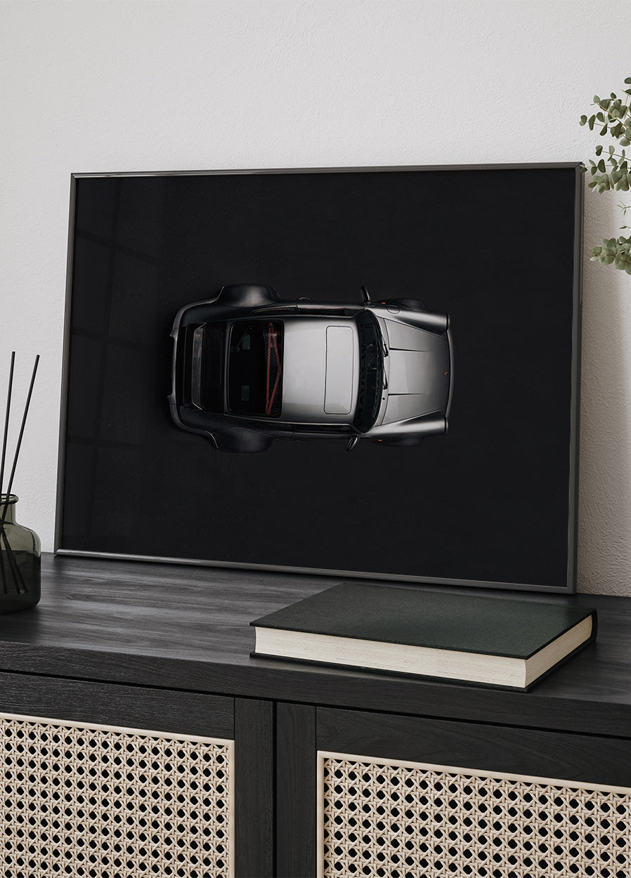 Retro Porsche 911 Gray Poster - Posterbox.dk