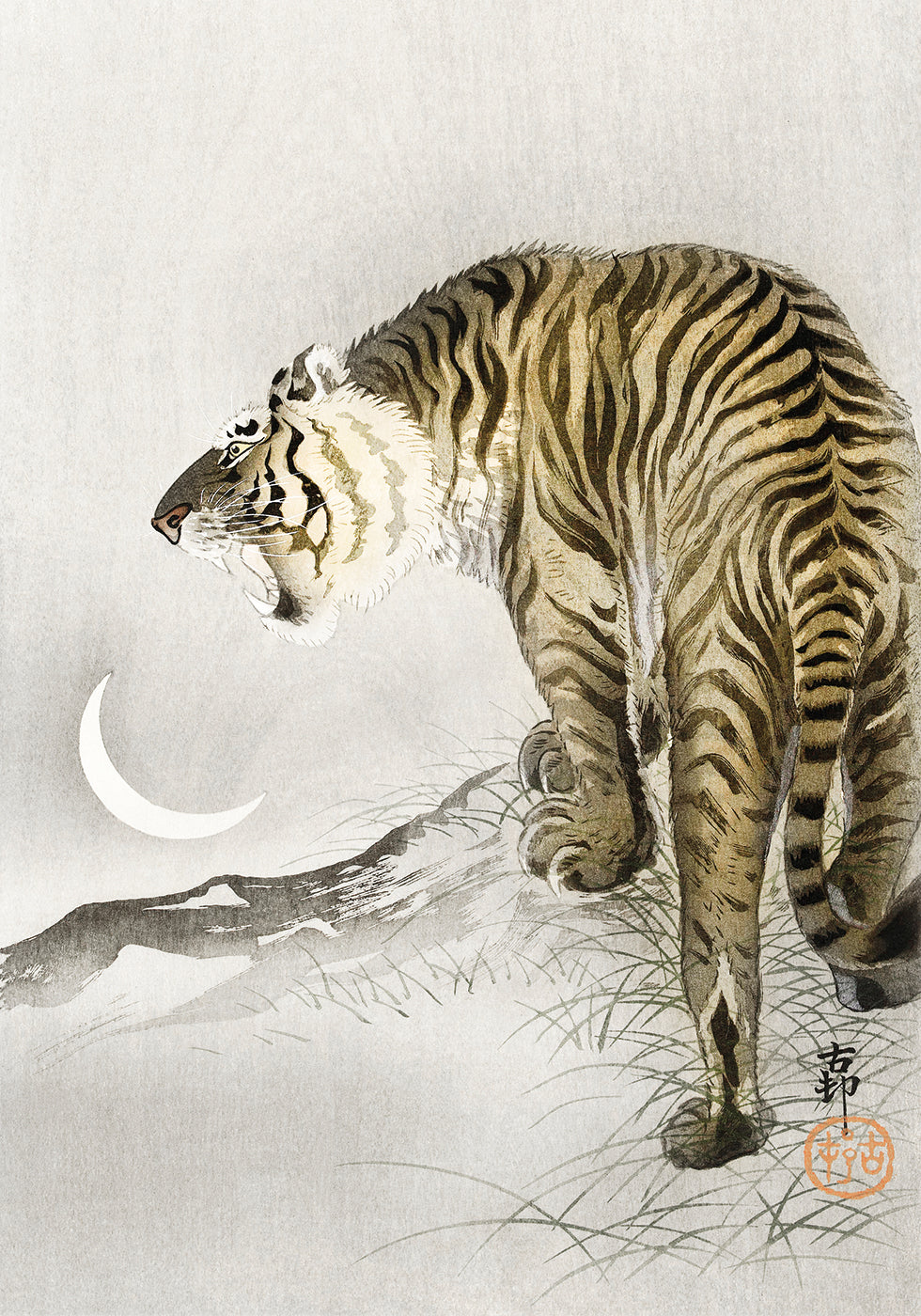 Roaring Tiger By Ohara Koson Poster - Posterbox.dk
