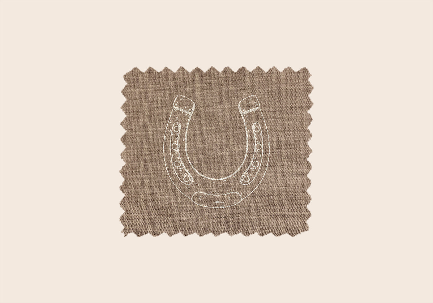 Rustic Horseshoe Linen Poster