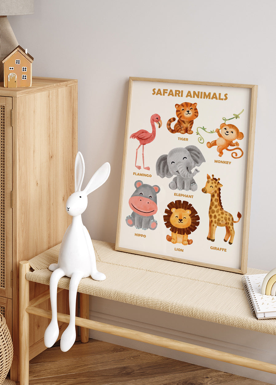 Safari Animals Poster - Posterbox.dk