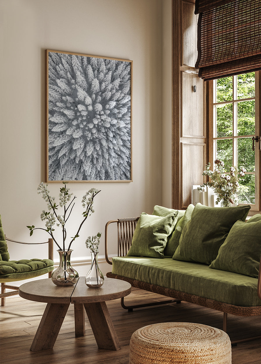Snow Forest Aerial Poster - Posterbox.dk