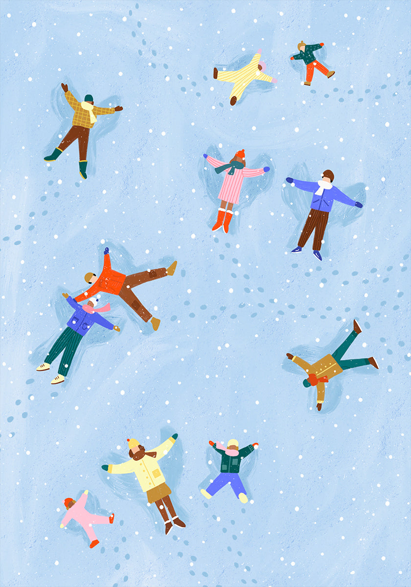 Snowy Angels Delight Poster