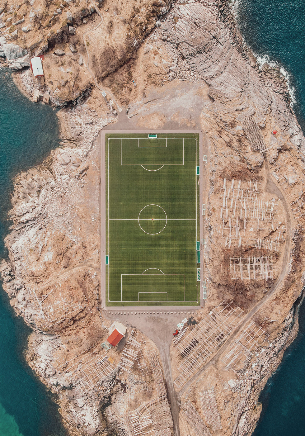 Remote Soccer Field in Norway Poster - Posterbox.dk