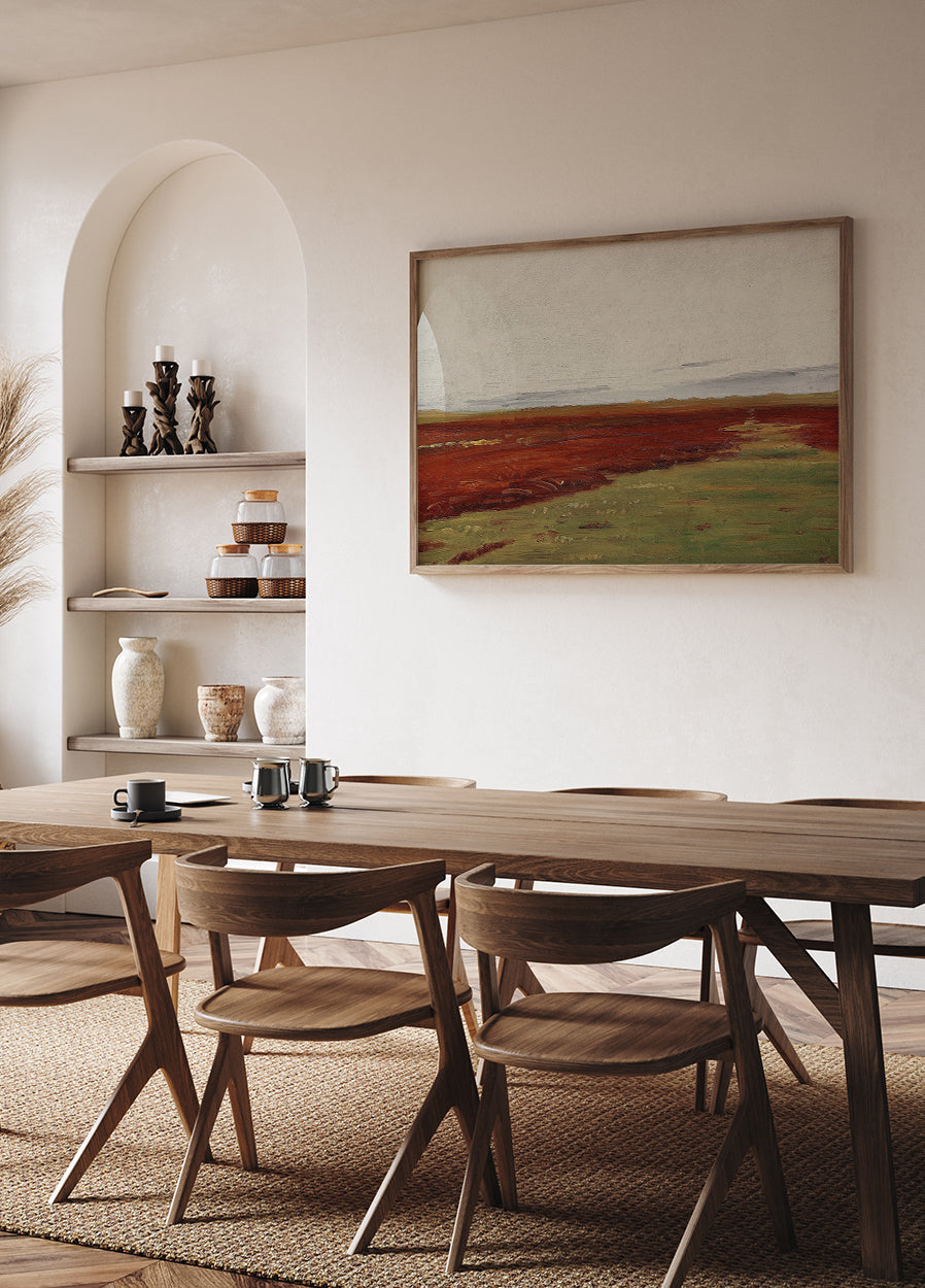 Sunset Over the Bridge Waters at Skagen By Michael Ancher Poster - Posterbox.dk