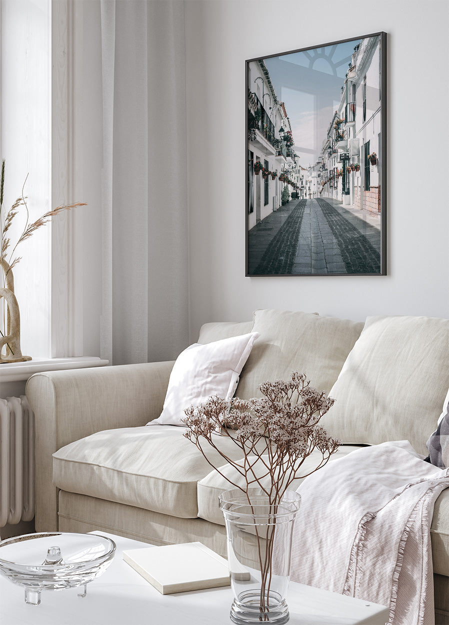 Spanish Streets of Mijas Poster - Posterbox.dk