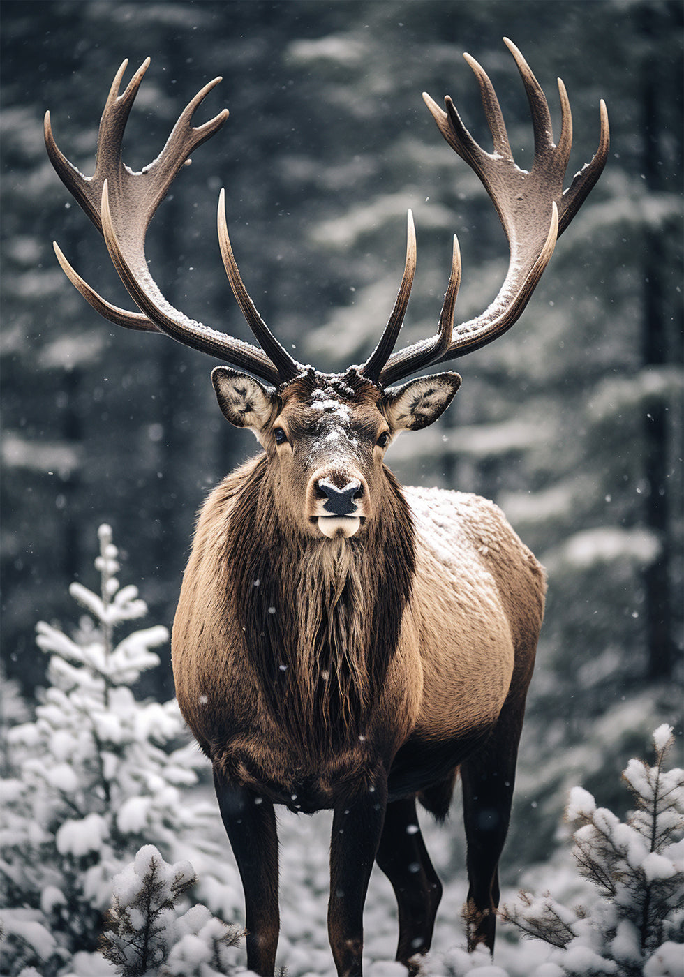 Stag In Forest Poster - Posterbox.dk