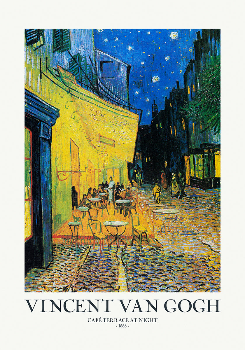 Café Terrace At Night Poster