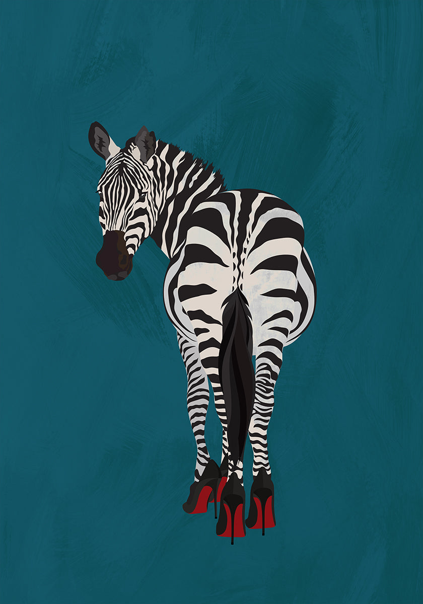 Zebra heels Poster