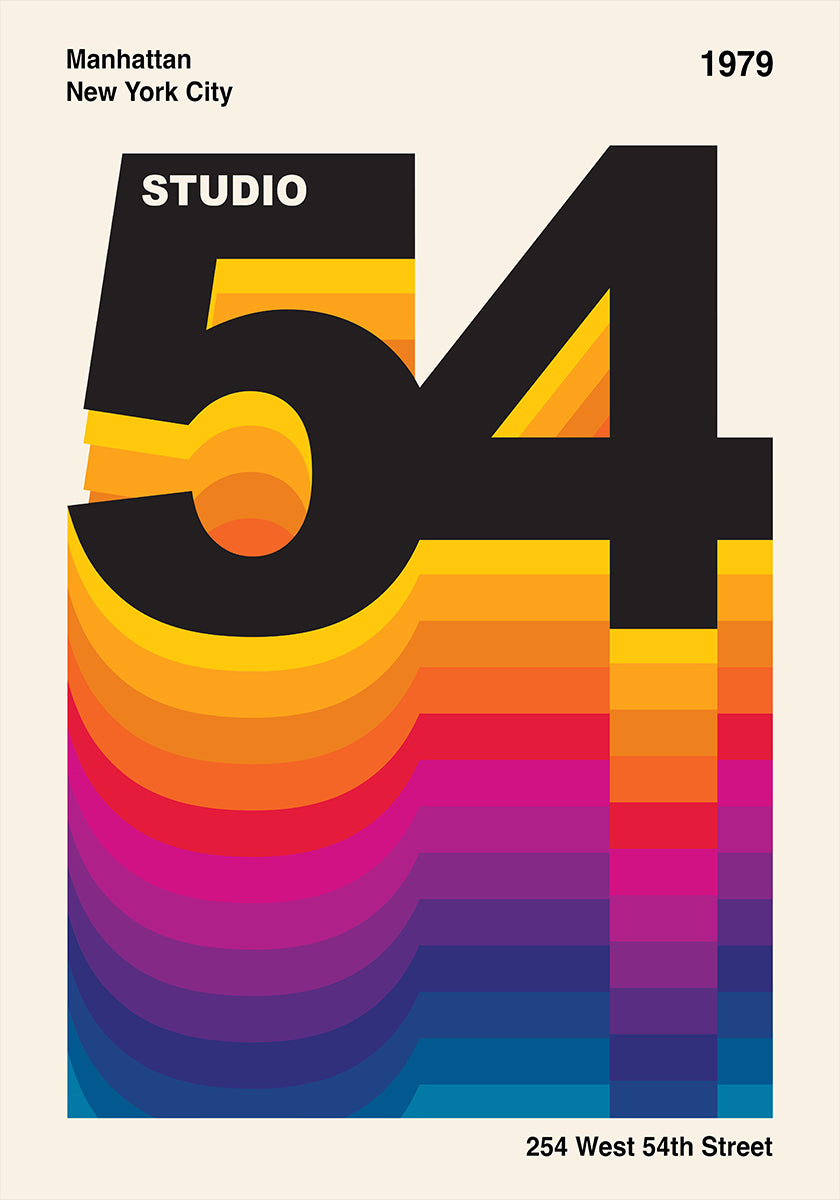 Studio 54 Retro Design Poster