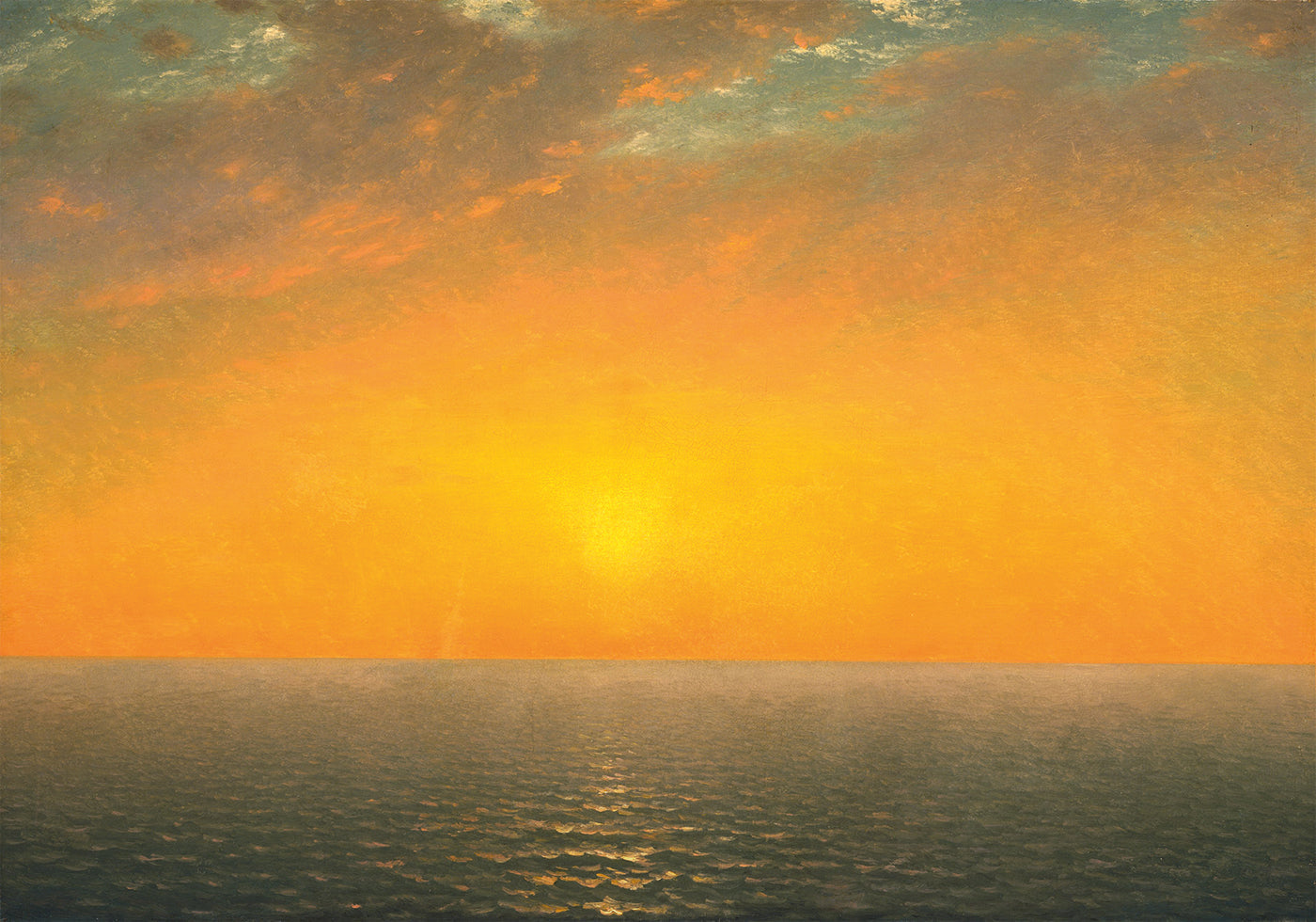 Sunset On the Sea By John Frederick Kensett Poster - Posterbox.dk