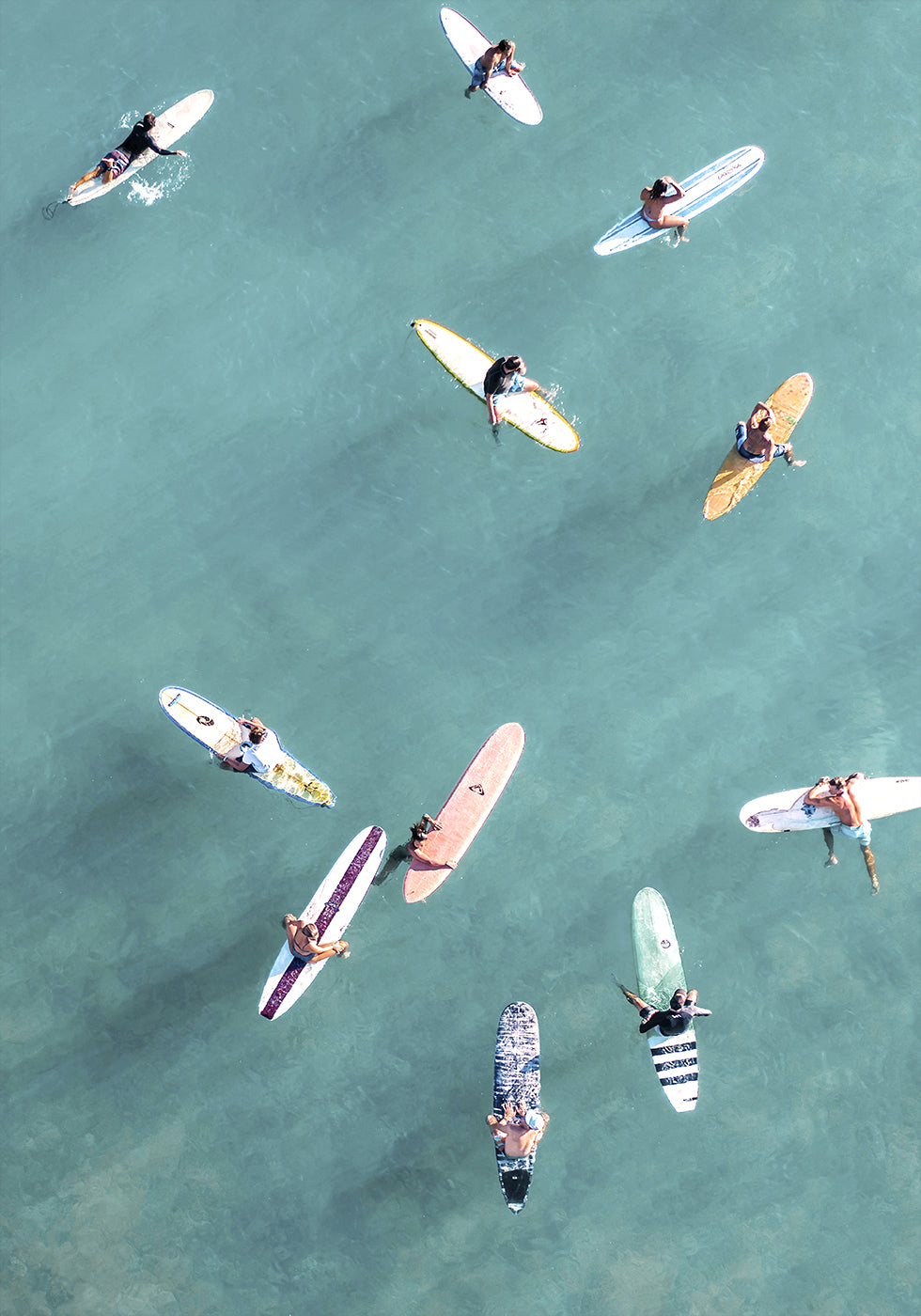 Surfers at Sea No.3 Poster