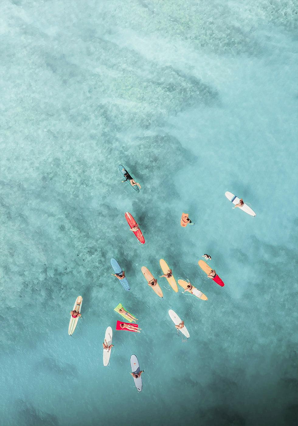 Surfers at Sea Poster