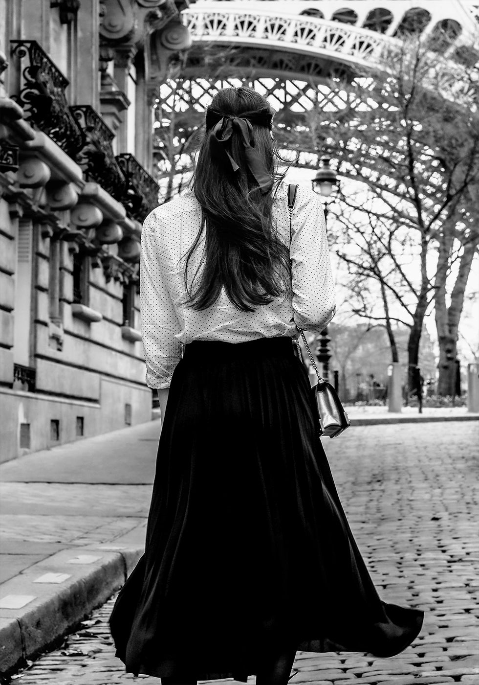 Parisian Elegance Eiffel Tower Black & White Poster