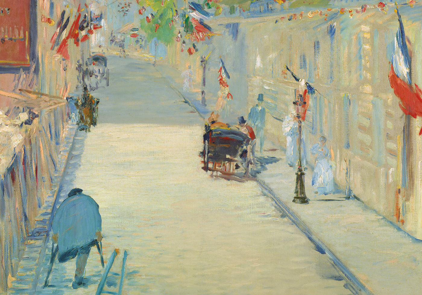 The Rue Mosnier With Flags By Édouard Manet Poster - Posterbox.dk