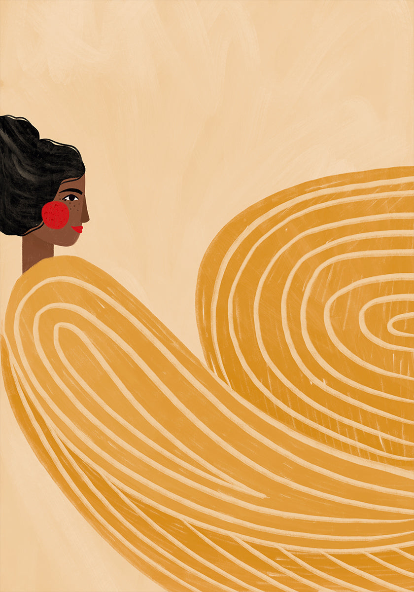 The Woman With the Yellow Stripes Poster