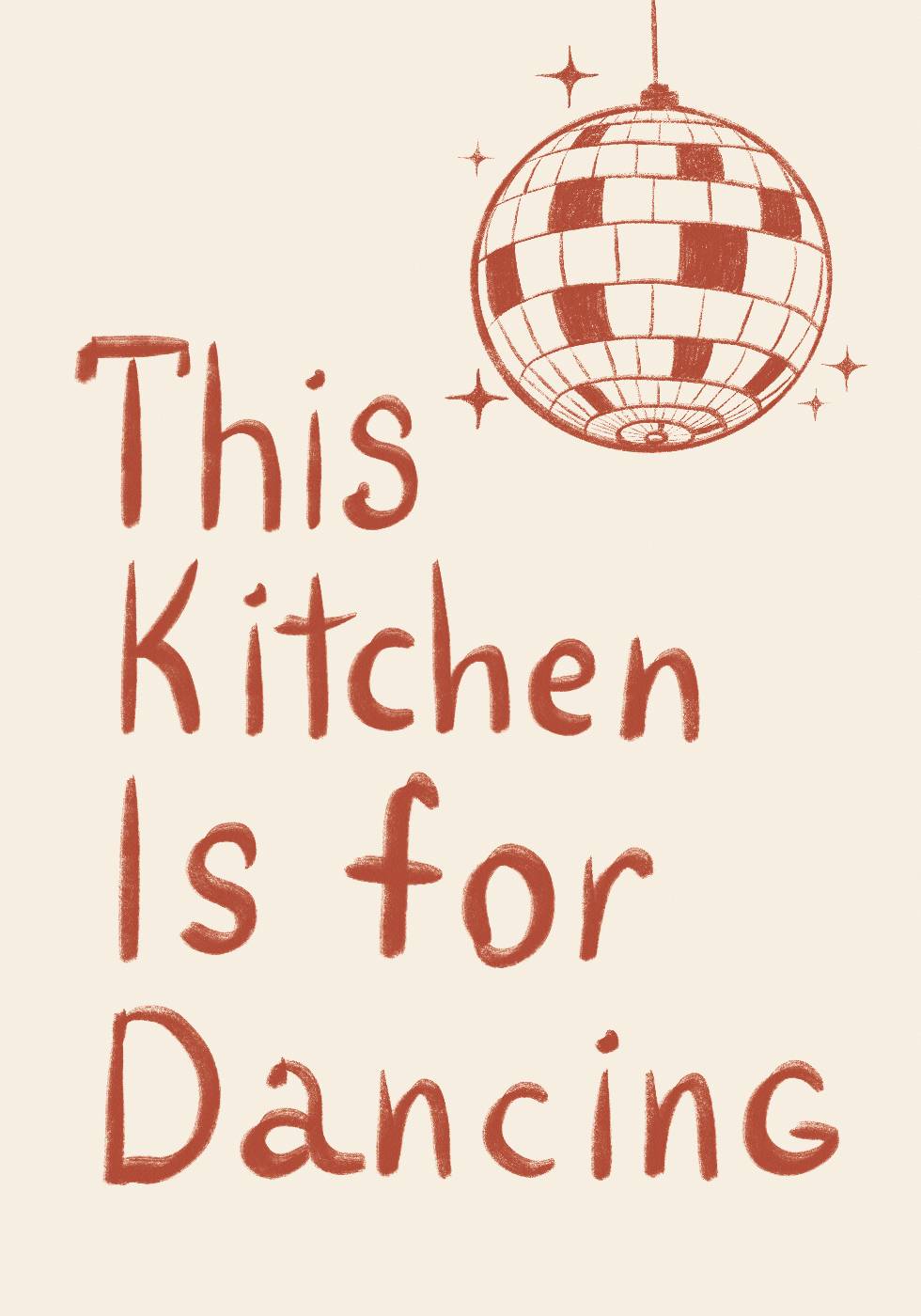 This Kitchen Is For Dancing Poster - Posterbox.dk