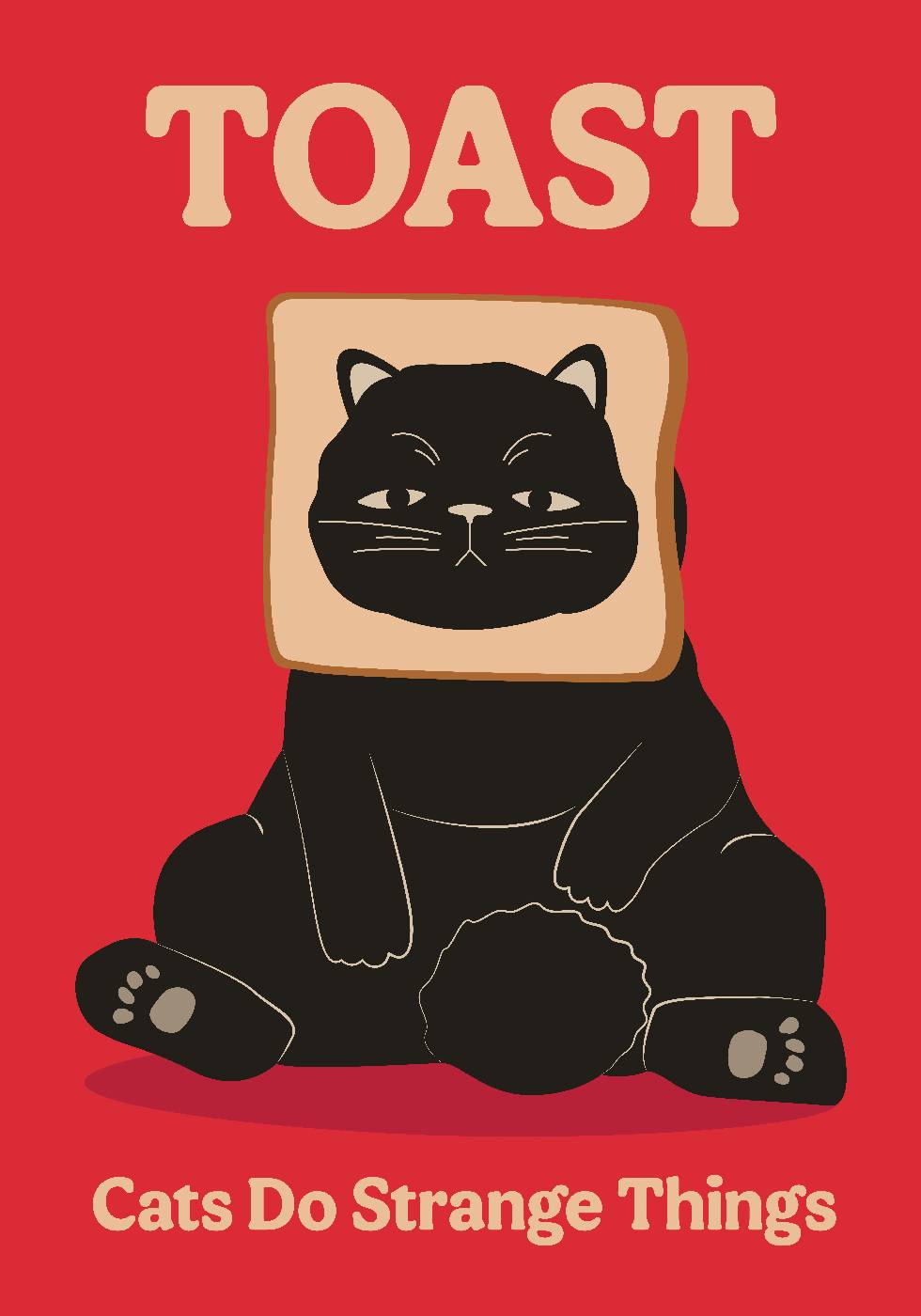Toast Cat Poster - Posterbox.dk