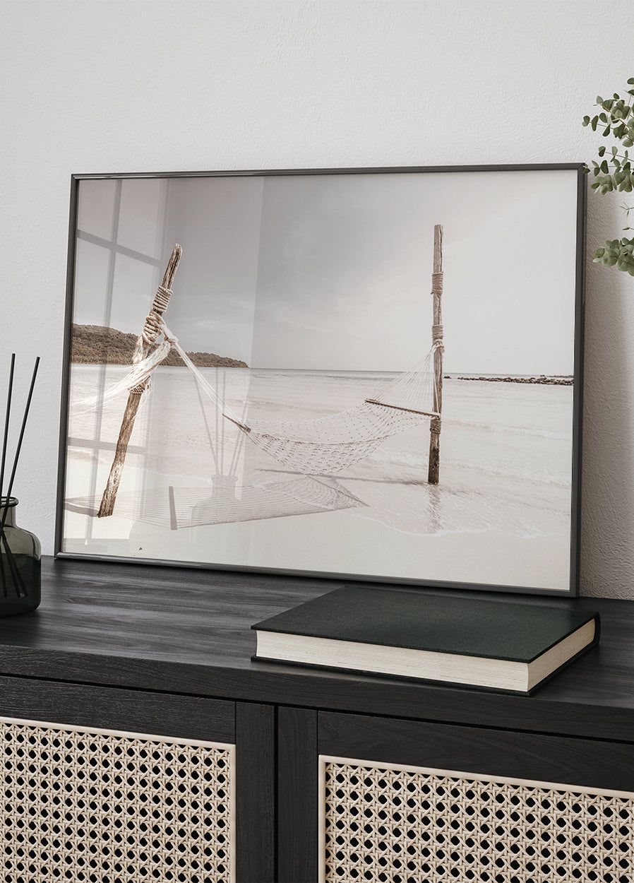 Tropical Beach Hammock Poster - Posterbox.dk