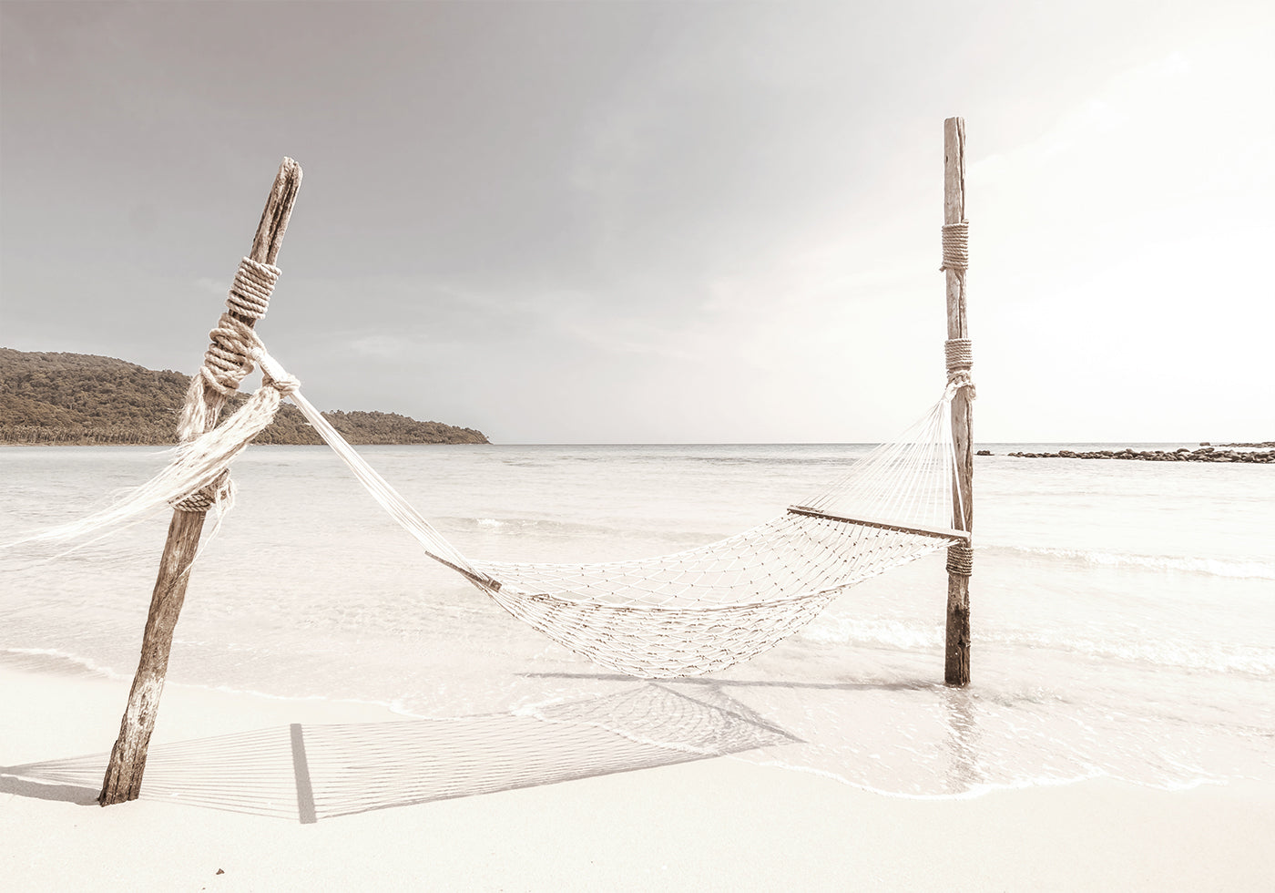 Tropical Beach Hammock Poster - Posterbox.dk