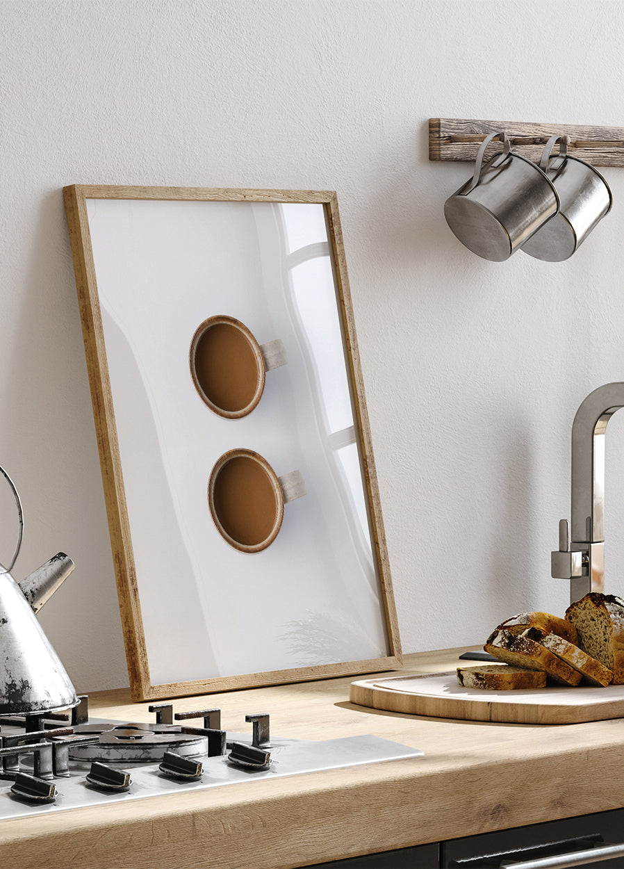 Two Cups Of Coffee Poster - Posterbox.dk