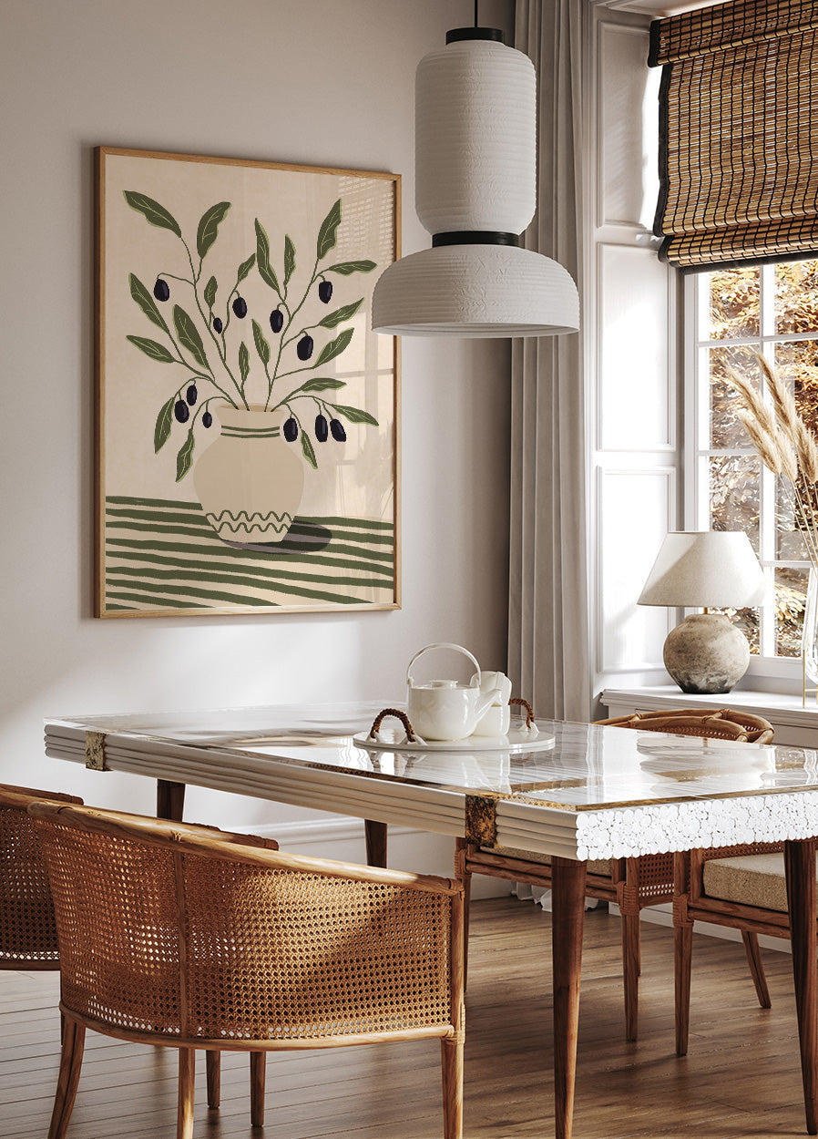 Vase with Olives Poster - Posterbox.dk