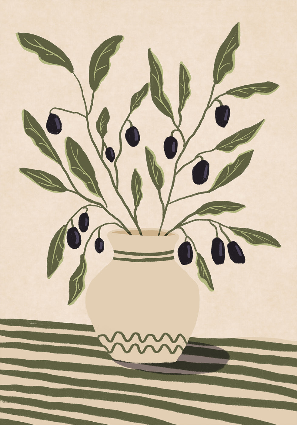 Vase with Olives Poster - Posterbox.dk
