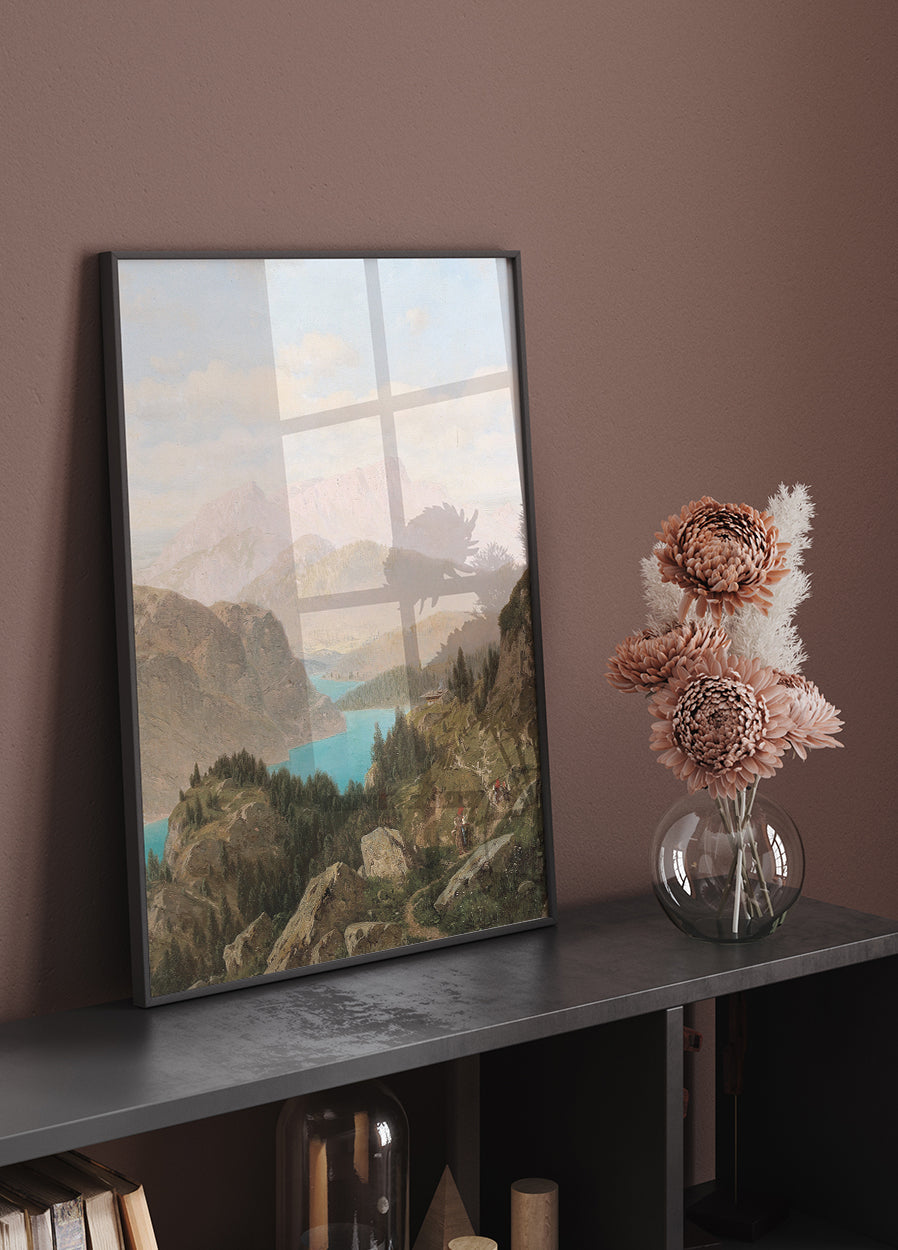 View Of The Königssee And The Untersberg By Josef von Schlögl Poster - Posterbox.dk