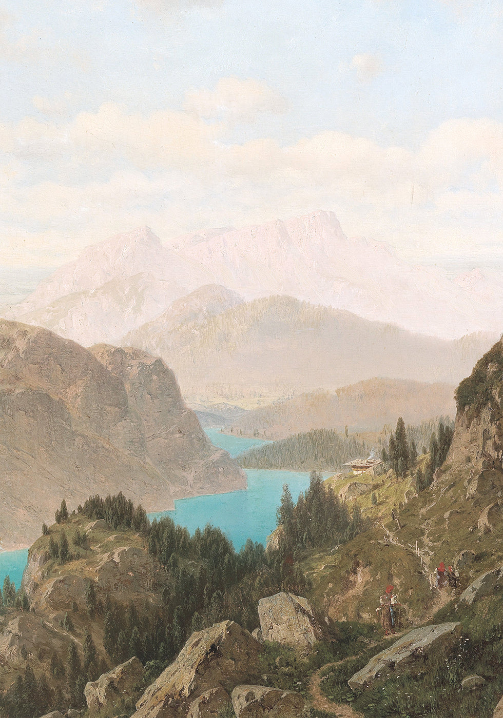 View Of The Königssee And The Untersberg By Josef von Schlögl Poster - Posterbox.dk