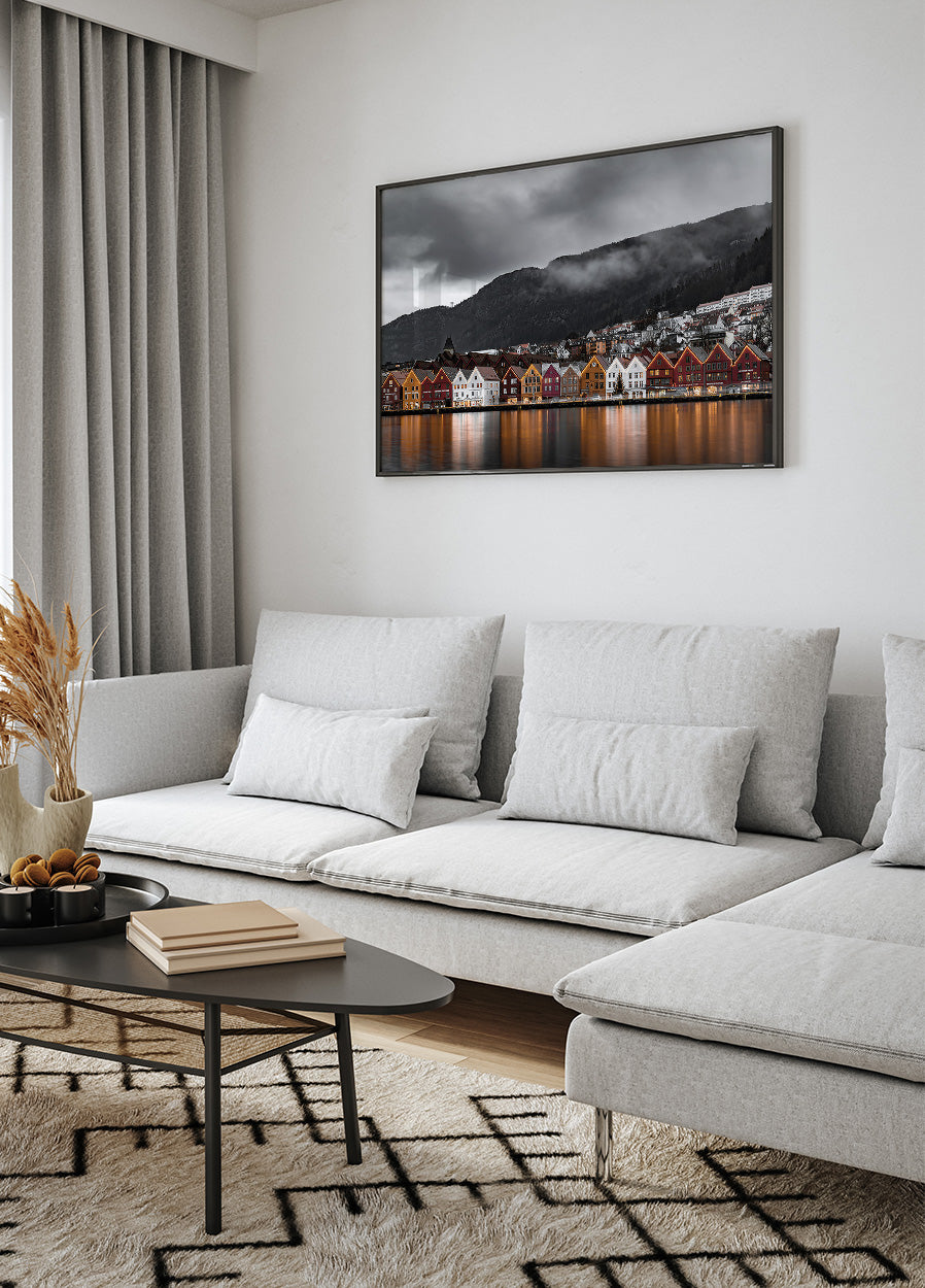 View of Bryggen, Norway Poster - Posterbox.dk