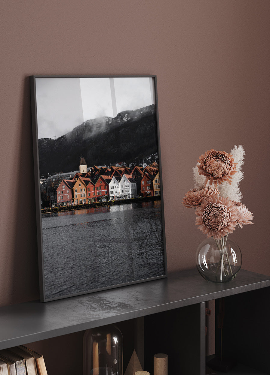 View Of Bryggen, Norway Portrait Poster - Posterbox.dk